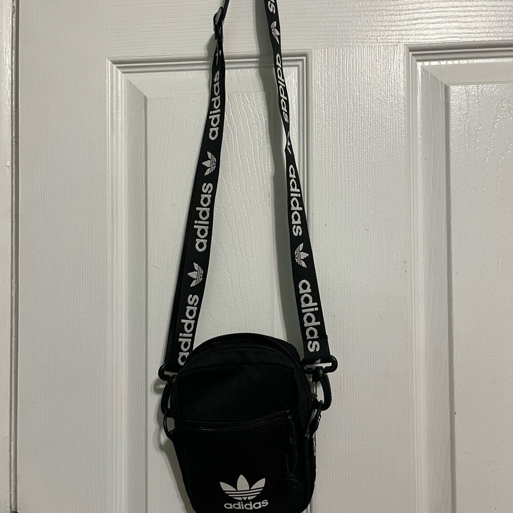 Adidas Black Belt Bag with Logo Strap